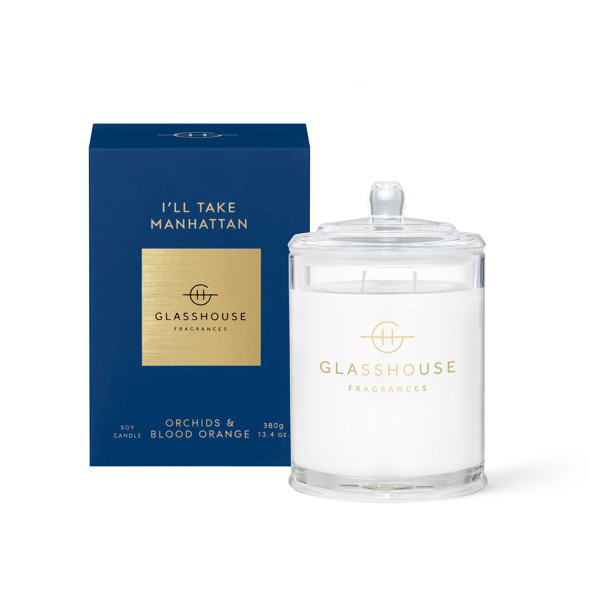 Glasshouse Fragrances Soy Candle - I'll Take Manhattan