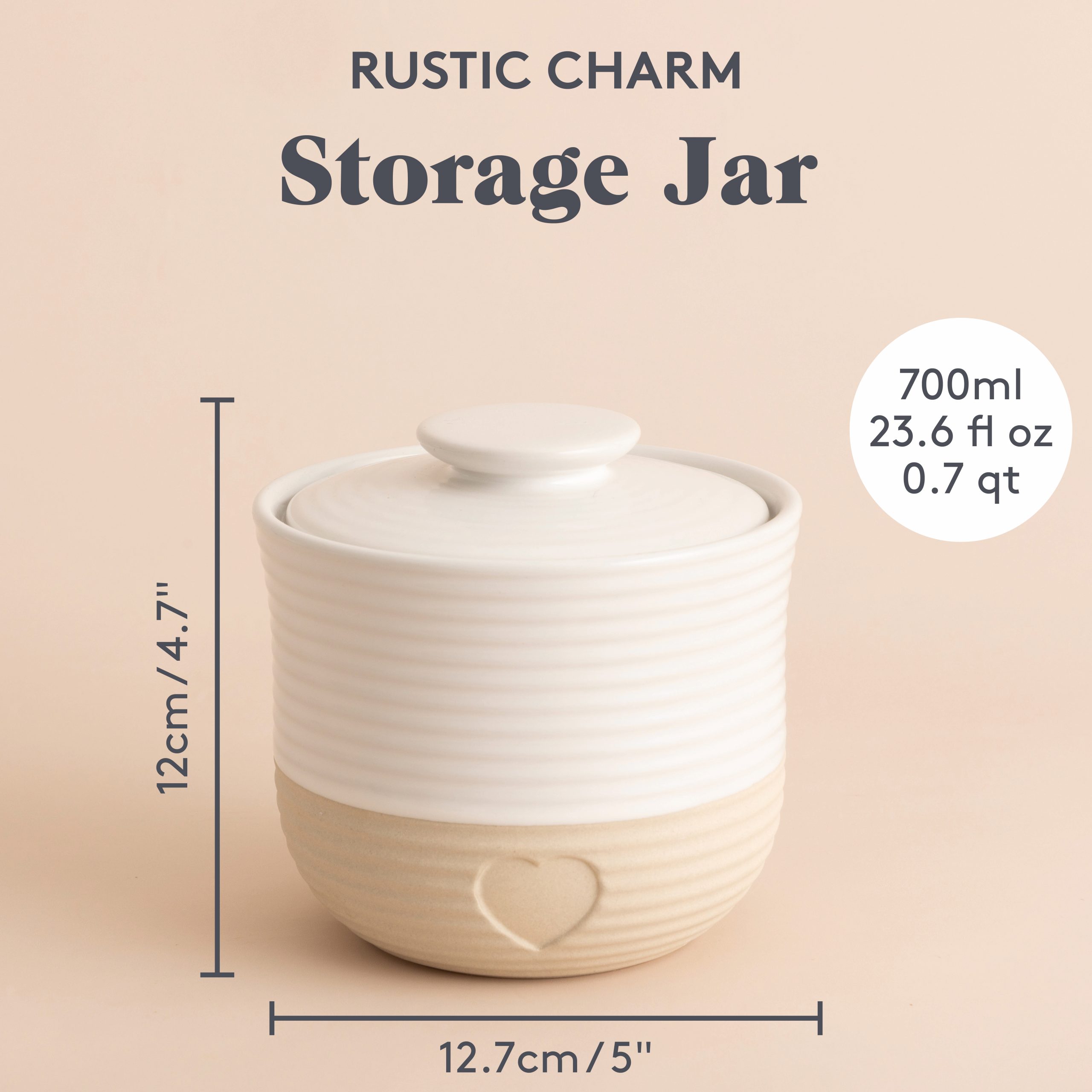 Mason Cash 'Rustic Charm' 700ml Storage Jar - Image 2