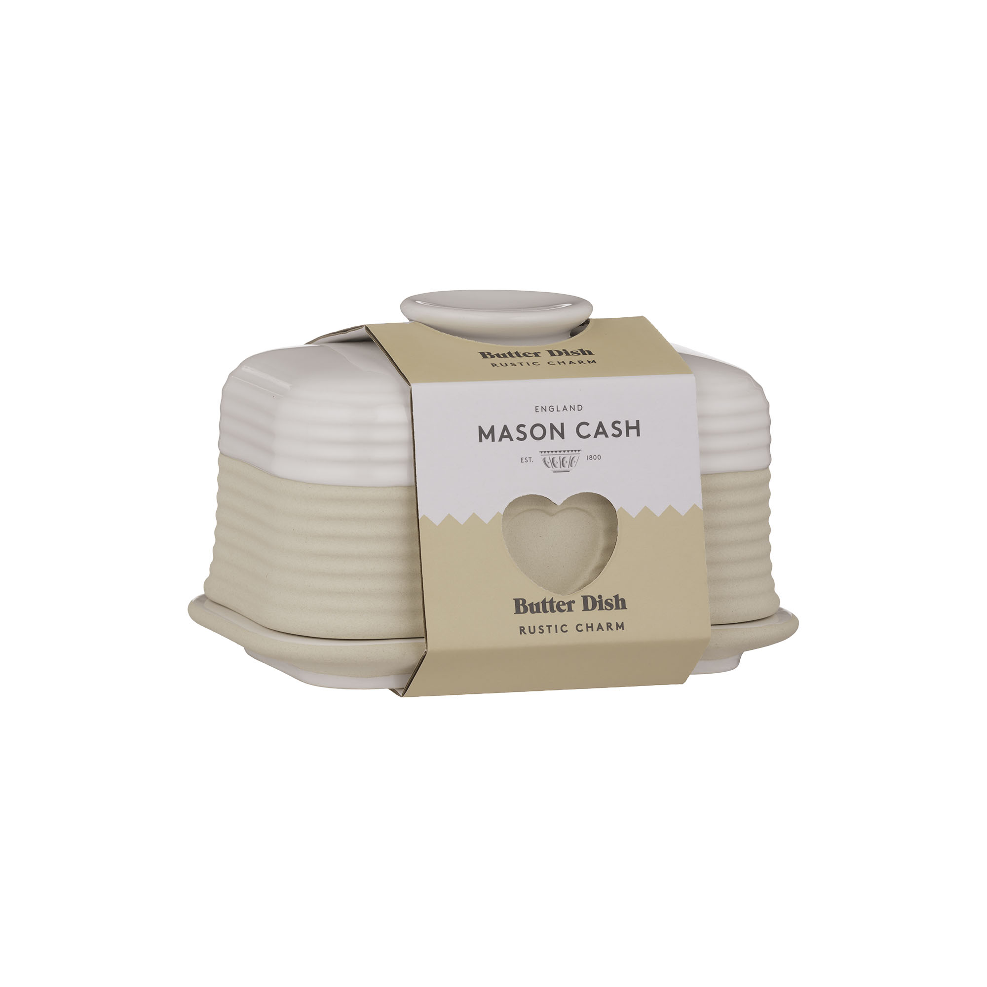 Mason Cash 'Rustic Charm' Cream Butter Dish - Image 2