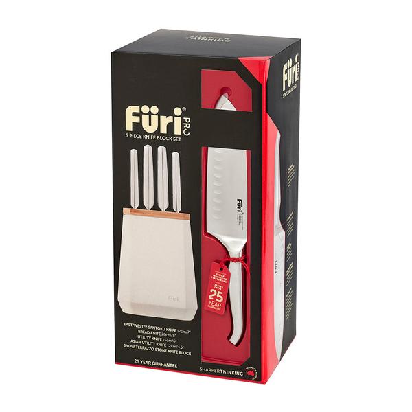 Furi Stone Knife Block Terrazzo 5 Piece - Image 3